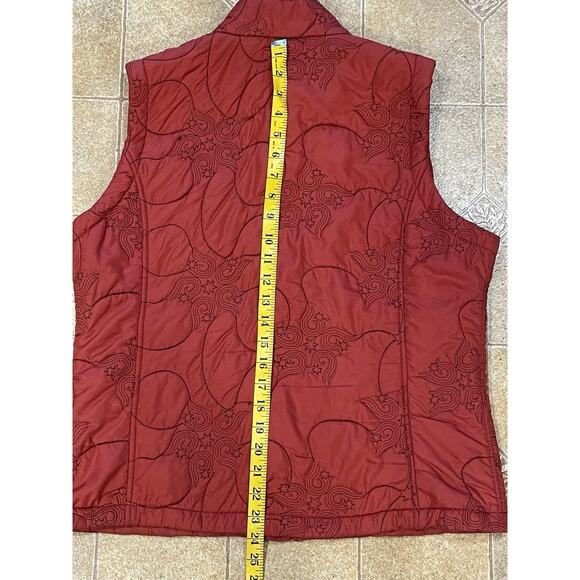 Isis Sultana Vest Womens Size 12 Red Quilted Full Zip Outdoor Jacket Boho - Picture 7 of 15
